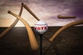 Baseball bats lurk a ball vote demonstrating voting issue.