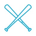 Baseball bats. Vector illustration decorative design