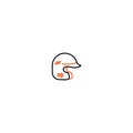 Baseball batter helmet icon. Vector illustration decorative design Royalty Free Stock Photo