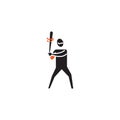 Baseball batter icon. Vector illustration decorative design Royalty Free Stock Photo