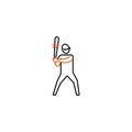 Baseball batter icon. Vector illustration decorative design Royalty Free Stock Photo