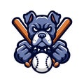 Baseball Bulldog Mascot Vector Royalty Free Stock Photo