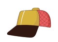 baseball cap Color image. Summer headdress. Male children's clothing. Vector illustration