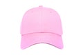 Baseball cap color pink close-up of front