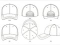 Baseball cap design templates isolated on white background Royalty Free Stock Photo
