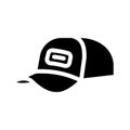 baseball cap glyph icon vector illustration Royalty Free Stock Photo