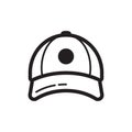 Baseball cap icon. Flat style design Royalty Free Stock Photo