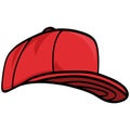 Baseball Cap Snapback Trucker Hat Illustration Vector Icon