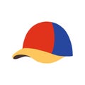 Baseball cap vector flat illustration. Unisex sports cap. Summer headdress Royalty Free Stock Photo
