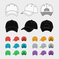 Baseball cap vector template Royalty Free Stock Photo