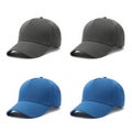 Baseball caps collection isolated on white background Royalty Free Stock Photo
