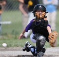 Baseball catcher missing ball