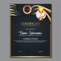 Baseball Certificate Design With Gold Cup Set Vector. baseball. Sports Award Template