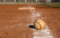 Baseball on the Chalk Line near third base