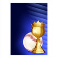 Baseball Champion World Series Cup Banner Vector Royalty Free Stock Photo