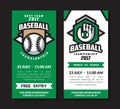 Baseball Championship Card and Banner with Ball and Glove Vector Template Royalty Free Stock Photo