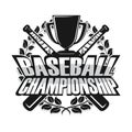 Baseball championship monochrome