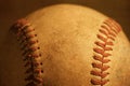 Baseball closeup showing stitches and seams