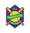 Baseball college cup vintage label