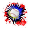 Baseball Comic Boom Royalty Free Stock Photo