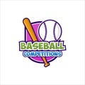 Baseball Competitions Vector design Logos illustrations sports