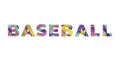 Baseball Concept Retro Colorful Word Art Illustration Royalty Free Stock Photo