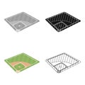 Baseball court. Baseball single icon in cartoon style vector symbol stock illustration web.