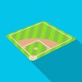 Baseball court. Baseball single icon in flat style vector symbol stock illustration web.