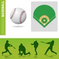 Baseball design elements Royalty Free Stock Photo