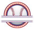 Baseball Design - Red White and Blue