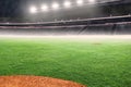 Baseball Diamond on Field in Outdoor Stadium With Copy Space Royalty Free Stock Photo