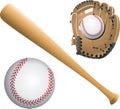 Baseball diamonds, balls, and bats