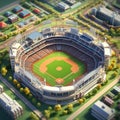 Baseball Diamonds baseball fields for games with pitchers batters excitement of baseball 3D isometric