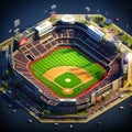 Baseball Diamonds baseball fields for games with pitchers batters excitement of baseball 3D isometric