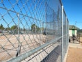 baseball dugout fence softball sports field public park school fencing Royalty Free Stock Photo