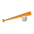 Baseball equiment elements icon cartoon Royalty Free Stock Photo