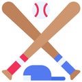 Baseball equipment icon,  Fourth of July related vector Royalty Free Stock Photo