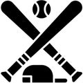 Baseball equipment icon,  Fourth of July related vector Royalty Free Stock Photo