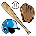 Baseball equipment Royalty Free Stock Photo