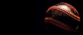 Baseball extreme closeup banner. Generate ai Royalty Free Stock Photo