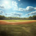 Baseball field, amateur field Royalty Free Stock Photo