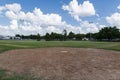 Baseball field from behind home plate Royalty Free Stock Photo