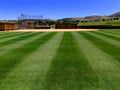 Baseball Field with Cut Grass Texture Lines Royalty Free Stock Photo