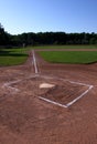 Baseball Field at Dusk Royalty Free Stock Photo