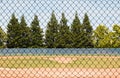 Baseball Field Through Fence Royalty Free Stock Photo