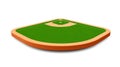 Baseball field. grand baseball stadium field Isometric 3d illustration Royalty Free Stock Photo