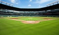 Baseball Field With Sky Background Royalty Free Stock Photo