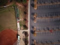 Baseball field and parking lot