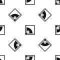 Baseball field pattern seamless black Royalty Free Stock Photo