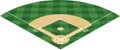 Baseball field, perspective view Royalty Free Stock Photo